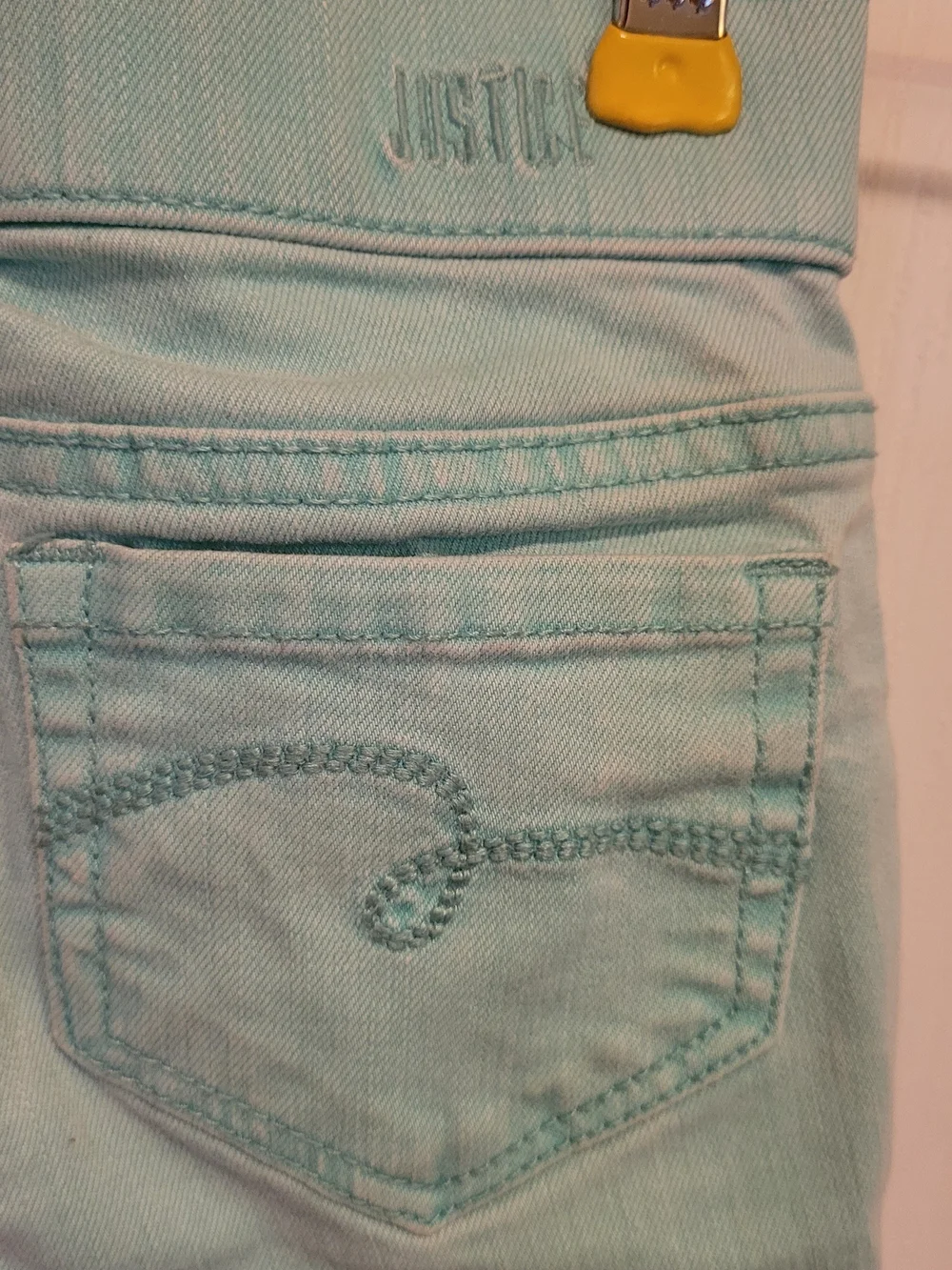 Girl's Justice Jeggings in Light Teal